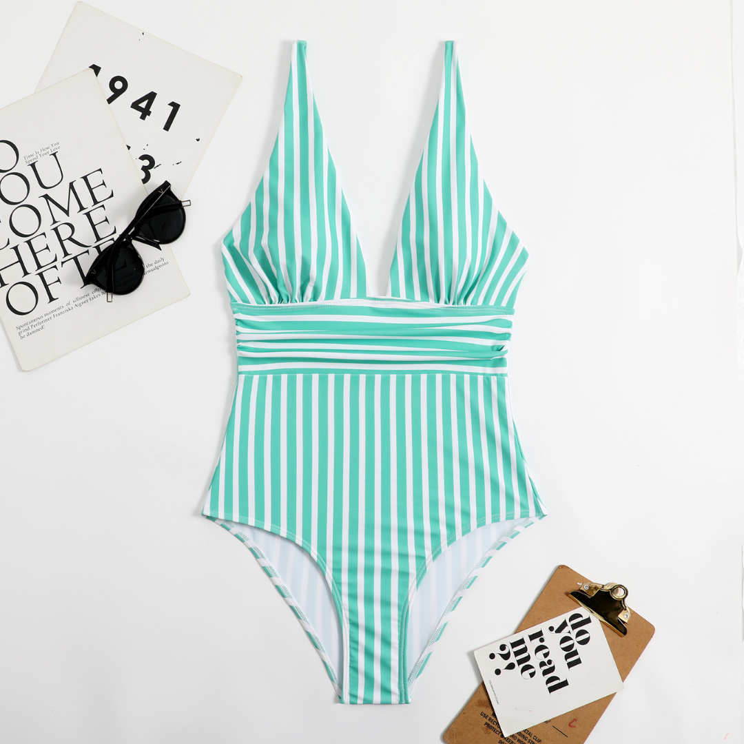 Nora | Trendy Stripe One-Piece Swimsuit
