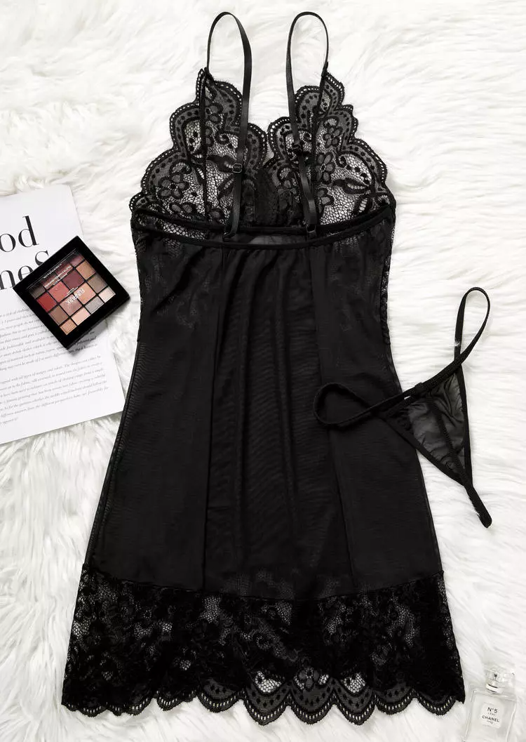 Kim | Sophisticated lingerie set - Black